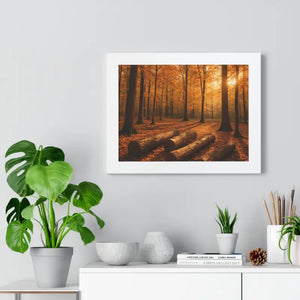 Gallery Canvas Wraps Autumn Woods Trees Framed Poster by Dipaliz - Posters Prints & Visual Artwork