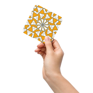 Modern Triangles in Yellow Coaster - Cork Back - Dipaliz - Coasters