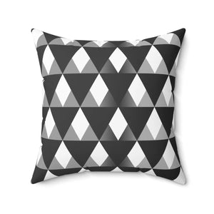 Vibrant Polyester Square Pillow - Triangular Pattern - Dipaliz - Throw Pillows