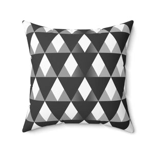 Vibrant Polyester Square Pillow - Triangular Pattern - Dipaliz - Throw Pillows