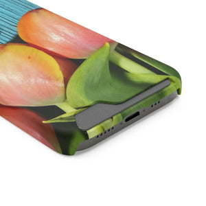 Rugged Phone Case - Tulips Impact Resistant Card Holder - Dipaliz - Mobile Cases