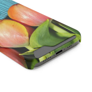 Rugged Phone Case - Tulips Impact Resistant Card Holder - Dipaliz - Mobile Cases