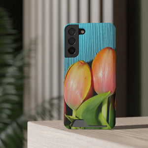 Rugged Phone Case - Tulips Impact Resistant Card Holder - Dipaliz - Mobile Cases