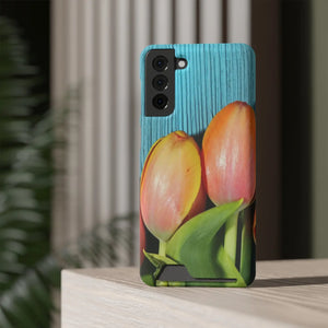 Rugged Phone Case - Tulips Impact Resistant Card Holder - Dipaliz - Mobile Cases
