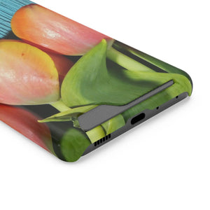 Rugged Phone Case - Tulips Impact Resistant Card Holder - Dipaliz - Mobile Cases