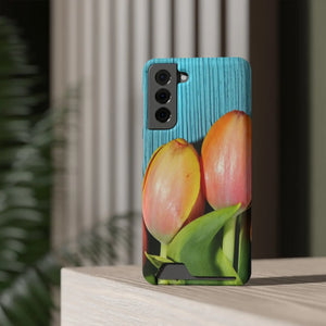 Rugged Phone Case - Tulips Impact Resistant Card Holder - Dipaliz - Mobile Cases