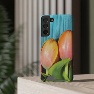 Rugged Phone Case - Tulips Impact Resistant Card Holder - Dipaliz - Mobile Cases