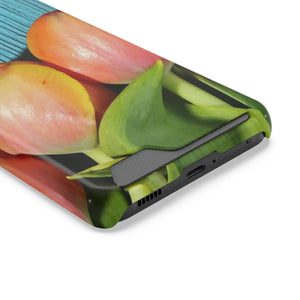 Rugged Phone Case - Tulips Impact Resistant Card Holder - Dipaliz - Mobile Cases