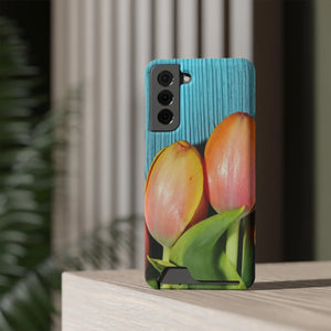 Rugged Phone Case - Tulips Impact Resistant Card Holder - Dipaliz - Mobile Cases