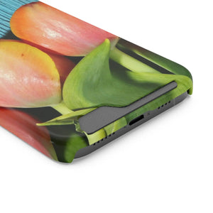 Rugged Phone Case - Tulips Impact Resistant Card Holder - Dipaliz - Mobile Cases