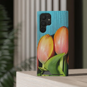 Rugged Phone Case - Tulips Impact Resistant Card Holder - Dipaliz - Mobile Cases