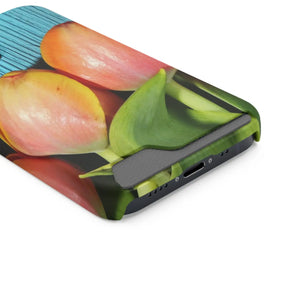 Rugged Phone Case - Tulips Impact Resistant Card Holder - Dipaliz - Mobile Cases