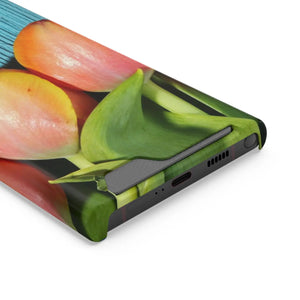 Rugged Phone Case - Tulips Impact Resistant Card Holder - Dipaliz - Mobile Cases
