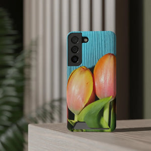 Rugged Phone Case - Tulips Impact Resistant Card Holder - Dipaliz - Mobile Cases