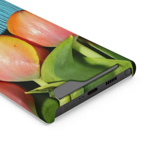 Rugged Phone Case - Tulips Impact Resistant Card Holder - Dipaliz - Mobile Cases
