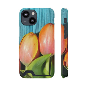 Rugged Phone Case - Tulips Impact Resistant Card Holder - Dipaliz - Mobile Cases