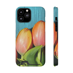 Rugged Phone Case - Tulips Impact Resistant Card Holder - Dipaliz - Mobile Cases