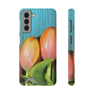 Rugged Phone Case - Tulips Impact Resistant Card Holder - Dipaliz - Mobile Cases