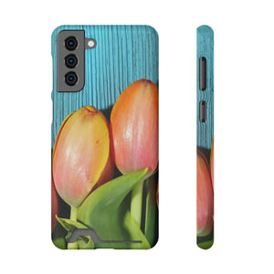 Rugged Phone Case - Tulips Impact Resistant Card Holder - Dipaliz - Mobile Cases