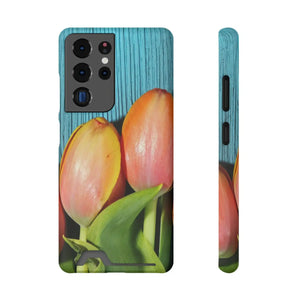 Rugged Phone Case - Tulips Impact Resistant Card Holder - Dipaliz - Mobile Cases