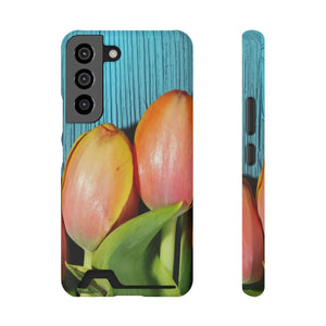 Rugged Phone Case - Tulips Impact Resistant Card Holder - Dipaliz - Mobile Cases