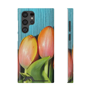 Rugged Phone Case - Tulips Impact Resistant Card Holder - Dipaliz - Mobile Cases