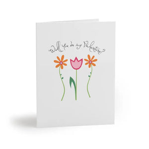 Will you be my Valentine Greeting Cards (8 16 and 24 Pcs) - Pcs / Matte / 4.25” x 5.5” - & Note Cards