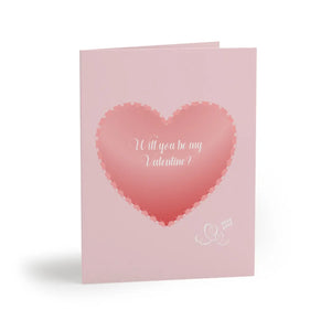 Premium Greeting Cards - will you be my Valentine - Dipaliz - & Note
