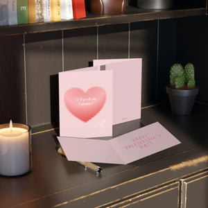 Premium Greeting Cards - will you be my Valentine - Dipaliz - & Note