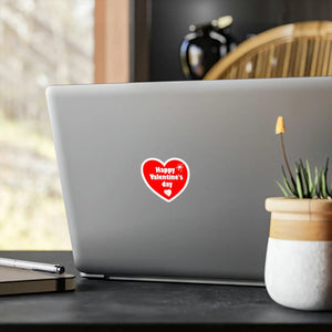 Satin Heart Kiss Cut Vinyl - Valentine Room Decor - Dipaliz - Decorative Stickers