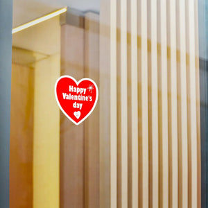 Satin Heart Kiss Cut Vinyl - Valentine Room Decor - Dipaliz - Decorative Stickers