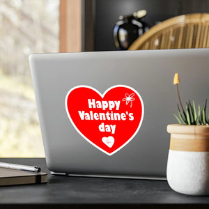 Satin Heart Kiss Cut Vinyl - Valentine Room Decor - Dipaliz - Decorative Stickers