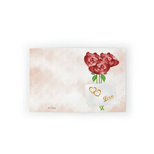 Matte Roses Greeting Cards - Valentine Romance - Dipaliz - & Note