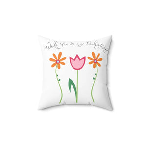 Vibrant Floral Throw Pillow - Spun Polyester - Dipaliz - Pillows