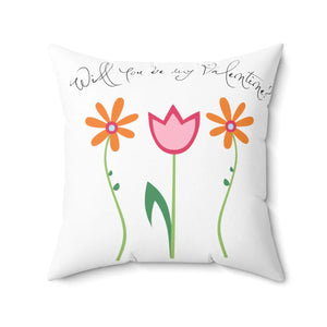 DipaliZ floral throw pillow in spun polyester with an all-over botanical print