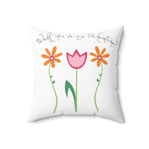 Vibrant Floral Throw Pillow - Spun Polyester - Dipaliz - Pillows