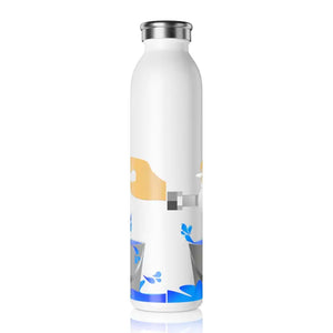Mug - Slim Water Bottle 20oz with Tap - Dipaliz / White