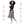 Wavy Black Stripes Long Sleeve Midi – Date Night - Dipaliz - Dresses - Xs