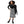 Wavy Black Stripes Long Sleeve Midi – Date Night - Dipaliz - Dresses - Xs