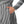 Wavy Grey Stripes Print Long Sleeve Midi - Dipaliz - Dresses - Xs