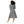 Wavy Grey Stripes Print Long Sleeve Midi - Dipaliz - Dresses - Xs