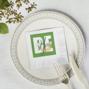Elegant White Coined Napkins - Spruce Tree Paper - Dipaliz