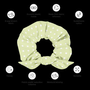 Eco Friendly Polka Dot Scrunchie - Recycled Fabric - Dipaliz - Ponytail Holders