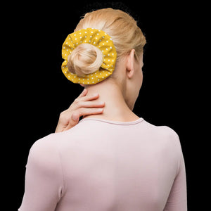 Eco-friendly White Polka Dots Ponytail Holder - Dipaliz - Holders