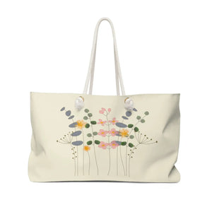 Wild Flowers Oversized Polyester Weekender Bag - Dipaliz - Tote Bags