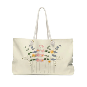 Wild Flowers Oversized Polyester Weekender Bag - Dipaliz - Tote Bags