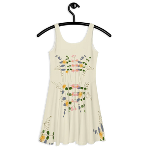 Wild Flowers Skater Dress – Flared Skirt - Dipaliz - Dresses - Xs