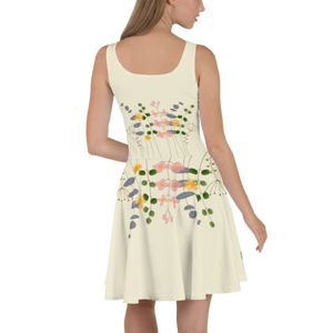 Wild Flowers Skater Dress – Flared Skirt - Dipaliz - Dresses - Xs