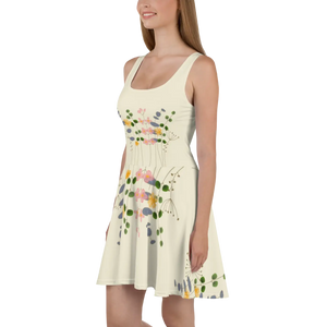 Wild Flowers Skater Dress – Flared Skirt - Dipaliz - Dresses - Xs