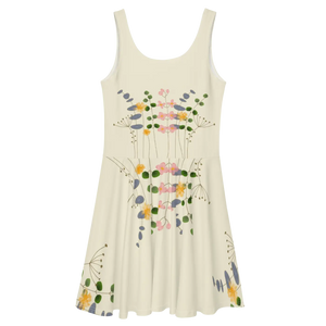 Wild Flowers Skater Dress – Flared Skirt - Dipaliz - Dresses - Xs
